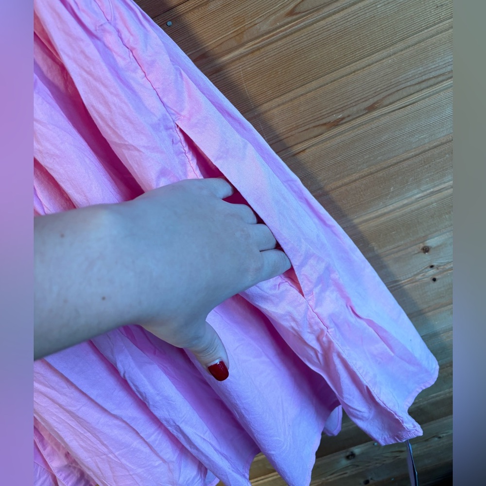 New, Hollister Puff Sleeve Pink Dress - Picture 10 of 12